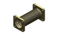 Flexible Connector - 2" x 1.5" SQ Flange ends - 160mm long