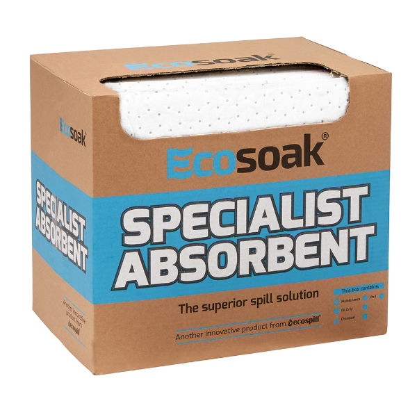Ecosoak Oil Only Pads 40cm x 35cm - 100 Each Per Pack