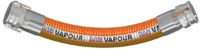 3" Orange Coloured Vapour Hose D3GG Hose - 15ft (4.57m) long - 4" Vapour Coupling end 1, 3" Vapour Coupling end 2