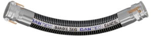 4" Black Coloured D3AG Hose - 15ft (4.57m) long - Gunmetal 4" Locking Camlock x 4" Non-Locking Camlock