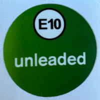 Self-Adhesive Stickers for ZVA Nozzle Badge - "E10 Unleaded"