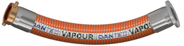 3" Vapour Hose D3GG Hose - 13ft (3.96m) long - 4" TTMA Flange x 3" BSPP Female Ends